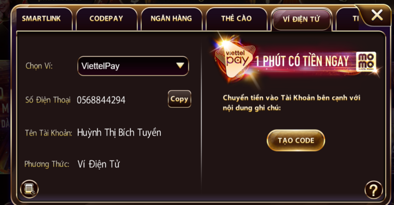 nạp tiền Sunwin