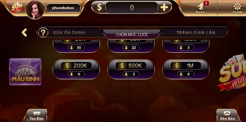 Các thuật ngữ được sử dụng trong mậu binh tại nhà game Sun Win Cách chơi Mậu Binh