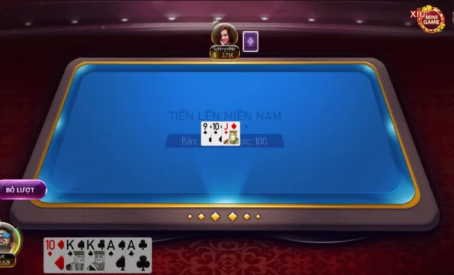 Chi tiết một ván bài tiến lên miền nam được chơi tại cổng game Sunwin Tiến lên miền Nam
