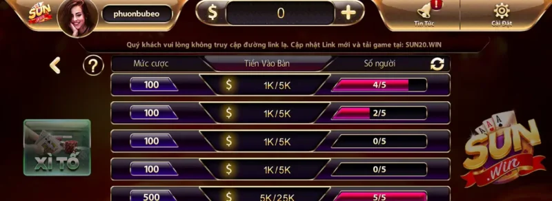 Hướng dẫn chi tiết cách chơi xì tố tại nhà game Sunwin Cách chơi xì tố