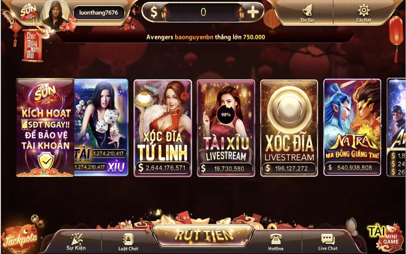 Tài xỉu livestream Sunwin cũng có cửa cược tài và xỉu