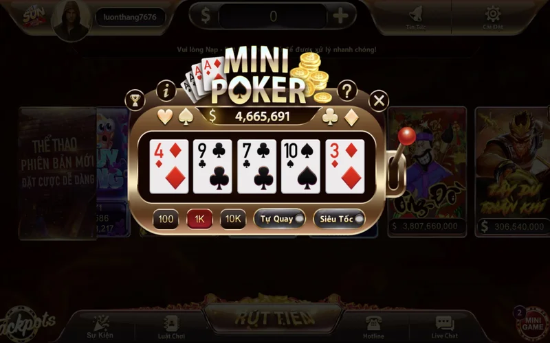 Mini Poker Sunwin luôn là thể loại game được đánh giá cao mini poker sunwin luon la the loai game duoc danh gia cao