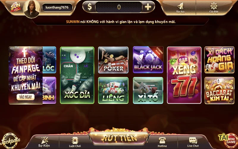 lieng sunwin la mot the loai game bai noi tieng