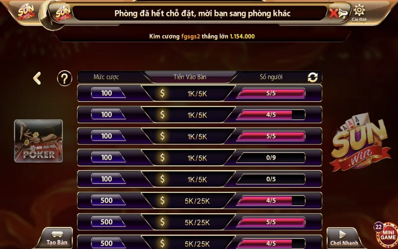 poker sunwin co cach choi dac biet don gian