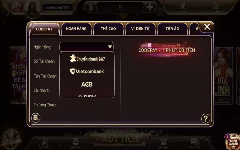 Nạp tiền Sunwin bằng mã codepay luôn giúp bạn có nhiều phần quà hấp dẫn nap tien sunwin bang ma codepay luon giup ban co nhieu phan qua hap dan